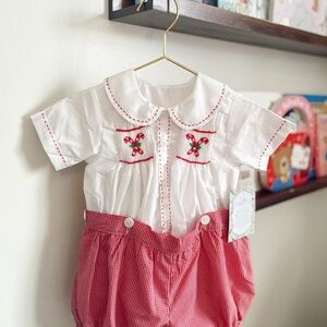 NWT Remember Nguyen - Boy’s Smocked Christmas Outfit
